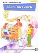Alfred's Basic PIANO All-in-One Course 4 - klavírní lekce * hudební teorie * přednesové skladbičky 