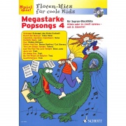 Megastarke Popsongs 4 + CD - 12 skladeb pro jednu nebo dvě flétny