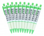 Zeleno-bílé pero s potiskem klaviatury