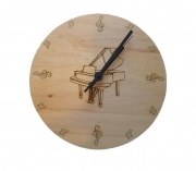 Dřevěné hodiny - klavír