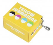 Hrací strojek v papírové krabičce - Yellow Submarine