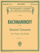 Piano Concerto No.2 In C Minor Op.18 - Schirmer's Library of Musical Classics, Vol. 1576, 2 Pianos, 4 Hands - noty pro čtyřruční klavír