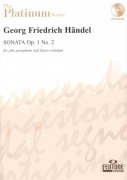 HANDEL - SONATA Op.1 No.2 + CD / alto saxofon a klavír (+ violoncello)