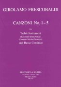CANZONI 1-5 by Girolamo Frescobaldi for Recorder (flétna / hoboj / housle) & Basso Continuo