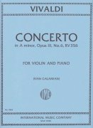 VIVALDI - CONCERTO A minor, Op. III, no.6, RV 356 - housle a klavír