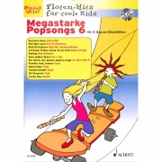 Megastarke Popsongs 6 + CD - 12 skladeb pro jednu nebo dvě flétny