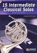 15 Intermediate Classical Solos pro lesní roh (f horn) a klavír