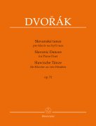 Slovanské tance op. 72 pro četyřruční klavír - Antonín Dvořák