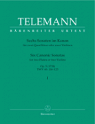 Šest kanonických sonát op. 5 Volume 1 pro dvě příčné flétny, nebo dvoje housle 2 - Georg Philipp Telemann