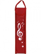 Taška na zobcovou flétnu 10x41 cm - červená barva