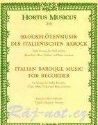 Italian Baroque Sonatas for Treble Recorder - altovou flétnu a klavír