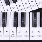 Samolepky pro klávesy nebo klavír 37- 88 kláves černý tisk
