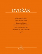 Romantické kusy op. 75 - úprava pro violu a klavír od Dvořák Antonín