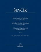 Škola smyčcové techniky pro violoncello op. 2, sešit I a II Ševčík Otakar