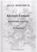 Rosenheck: Klezmer- Fantasie für Blockflöten-Quartett (SATB) und Percussion / kvartet zobcových fléten (SATB) + perkuse - herní partitura