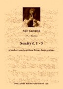 Sonata I., II., III. - flauto dolce /A/ (flauto traverso), basso continuo od Garzaroli