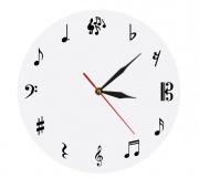 Nástěnné hodiny s potiskem hudební značky