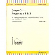 Recercada 1 + 2 pro altovou flétnu a klavír od Ortiz Diego