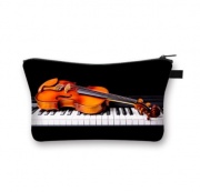 Kosmetická taška s potiskem housle a klavír