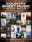 Country Sheet Music 2010-2019 - 40 skladeb v úpravě PVG klavír, zpěv a kytara