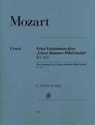 10 variací na náš hloupý mob KV 455 pro klavír od Wolfgang Amadeus Mozart