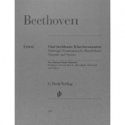 Pět slavných klavírních sonát skladatele Ludwig van Beethoven