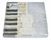 Papírové ubrousky na piknik Music is Life - 20 kusů 33 x 33 cm