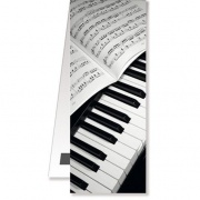 Magnetická záložka - klavír/noty - 4,5 x 10, 5 cm