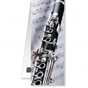 Magnetická záložka do knihy - hudební nástroj klarinet 40,5 x 4,4 cm