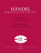 Sonáta C dur pro flétnu a basso continuo Basso continuo HWV 365 - George Friedrich Händel