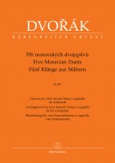Pět moravských dvojzpěvů B 107 pro čtyři ženské hlasy a cappella ve skladatelově úpravě