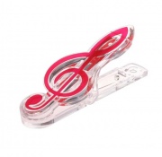 Kolíček na prádlo ve tvaru houslový klíč - červená barva