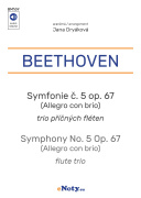 Symfonie č.5 op.67 pro trio příčných fléten