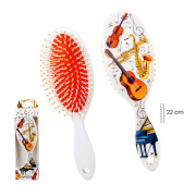 Kartáč na vlasy s barevným hudebním motivem