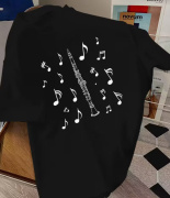 Pánské tričko s hudebním potiskem XL - klarinet