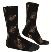 Černé ponožky s potiskem trumpet 36/44