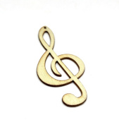 Dřevěná ozdoba - houslový klíč