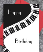 Přání k narozeninám zatočená klaviatura