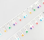 Odnímatelné papírové popisovače názvů klaviatury - barevné