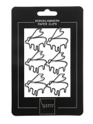 6 kusů kancelářských spon ve tvaru černého klavíru