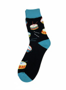 Ponožky v černo-světle modré barvě - bicí souprava