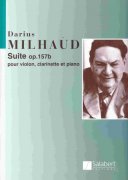 Suite Op. 157b by Darius Milhaud for violin, clarinet & piano / partitura + party
