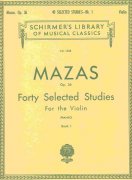 MAZAS - 40 Selected Studies, Op. 36 for the violin - book 1 / housle